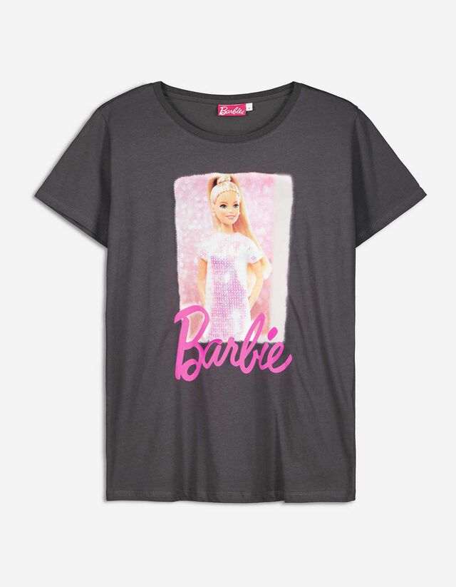 Tricou - Barbie - Gri inchis