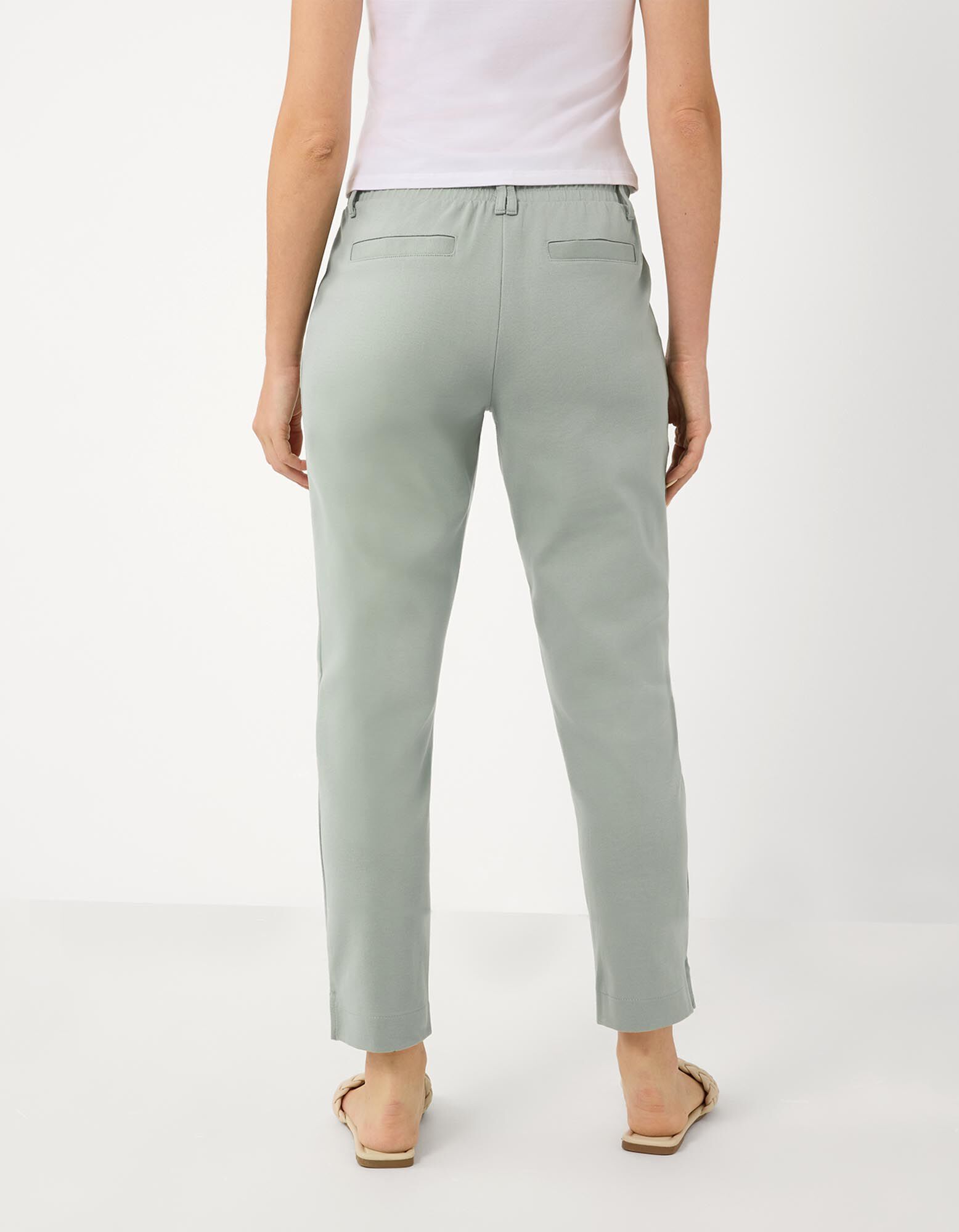 Kalhoty - Klasick&yacute; střih Regular Fit - Khaki zelen&aacute;