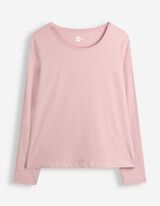 Langarmshirt - Baumwolle - Rosa