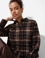 Blúz - Kockás - sötétbarna