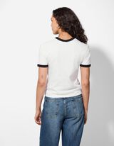 T-shirt - Vooropdruk - wit