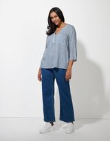 Blúz - Elszórt mintás - feher