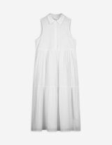 Blusenkleid - Ärmellos - weiß