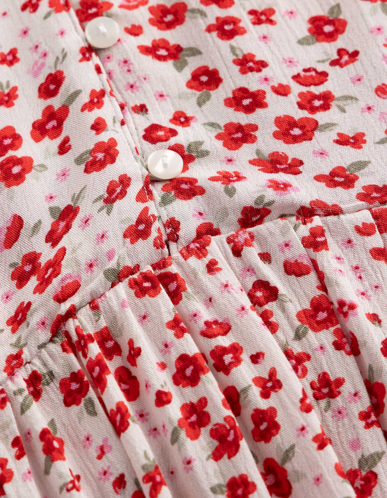 Robe - Imprim&eacute; all-over - Blanc cass&eacute;