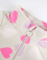 Fleecetrui - Print all-over - beige