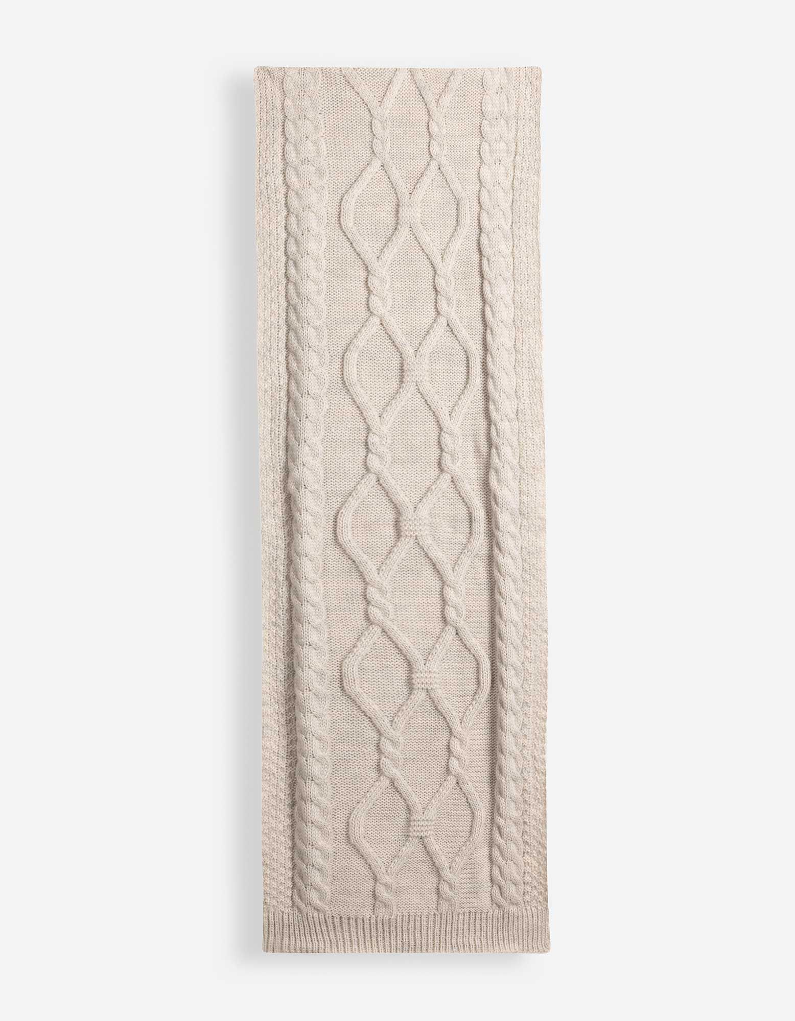 Schal - Zopfstrick - Beige