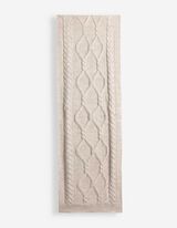 Schal - Zopfstrick - Beige