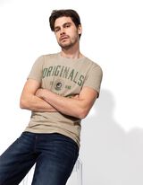 Tričko - Predná potlač - bezova