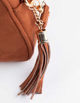 Retikül - Velúr utánzat - sötétbarna