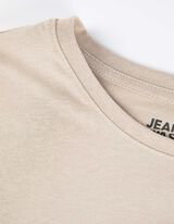 Marškinėliai - Užrašas - smelio spalvos