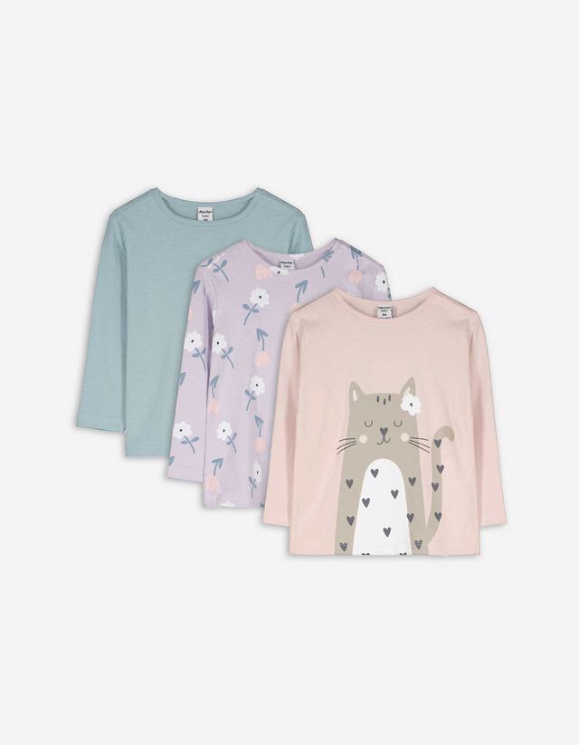 Maglia a manica lunga - Confezione da 3 pezzi