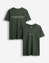 T-Shirt - einfarbig - Khaki