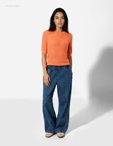 Sweter z dzianiny - Mieszanka bawełny - jasny czerwony