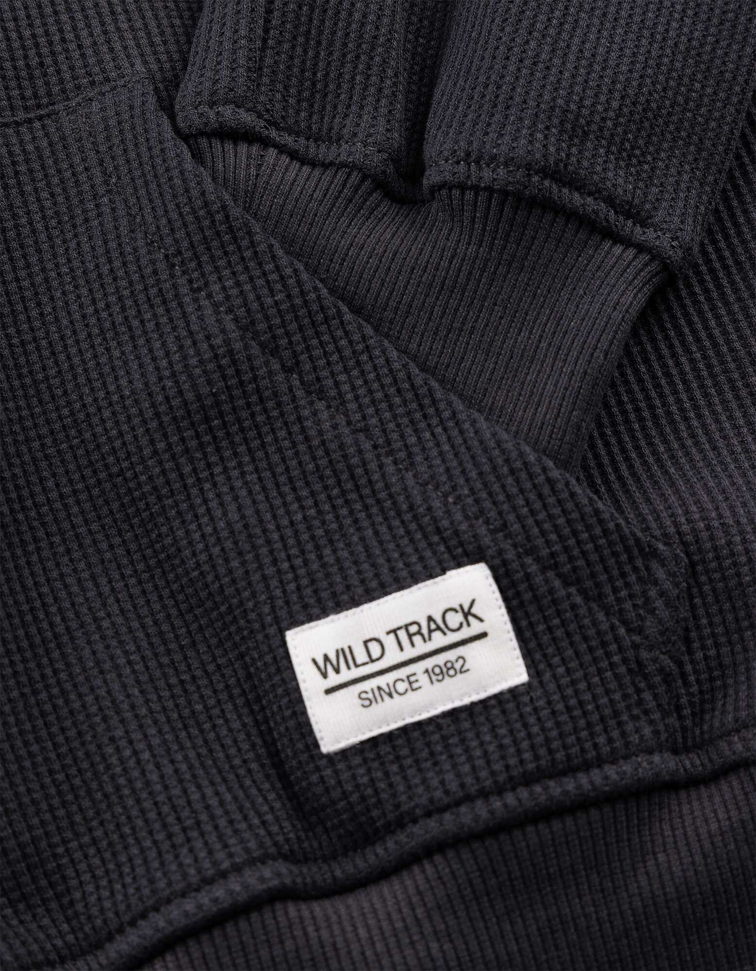 Sweatshirt - Waffelstruktur - Dunkelgrau