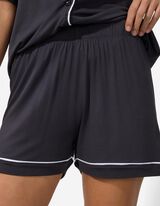 Pyžamov&yacute; set trička a &scaron;ortek - Jednobarevn&eacute; - tmave seda