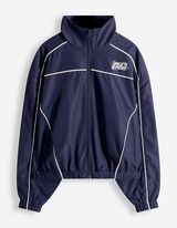 Veste - Rayures contrastantes - Bleu fonc&eacute;