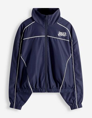 Jacke - Kontraststreifen - dunkelblau