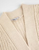 Kardiganas - Surišamas diržas - smelio spalvos