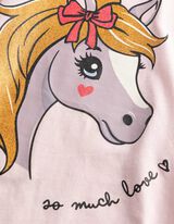 Langarmshirt - Print - Rosa