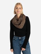 Eșarfă loop - Imprimeu geometric - Bej