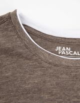 Longsleeve - Dubbellaagse look - donkerbruin