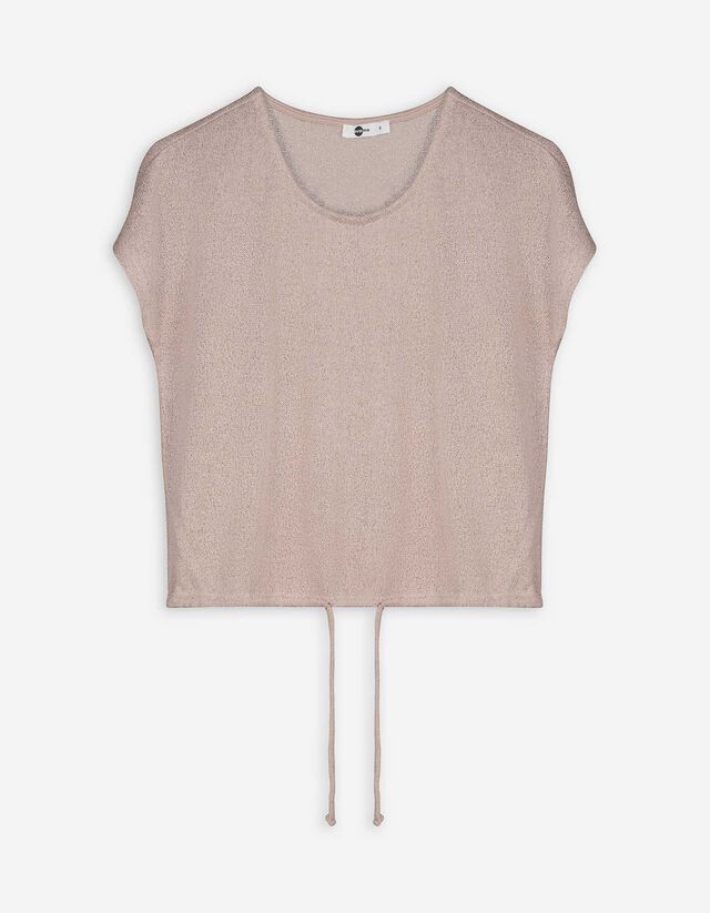Strickshirt - Viskose-Mix - beige