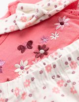 Souprava tričko s dlouh&yacute;m ruk&aacute;vem a leg&iacute;ny - V&yacute;&scaron;ivka - pink