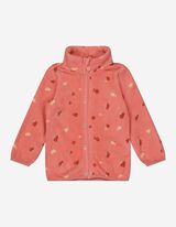 Pullover in pile - Fantasia floreale - rosa