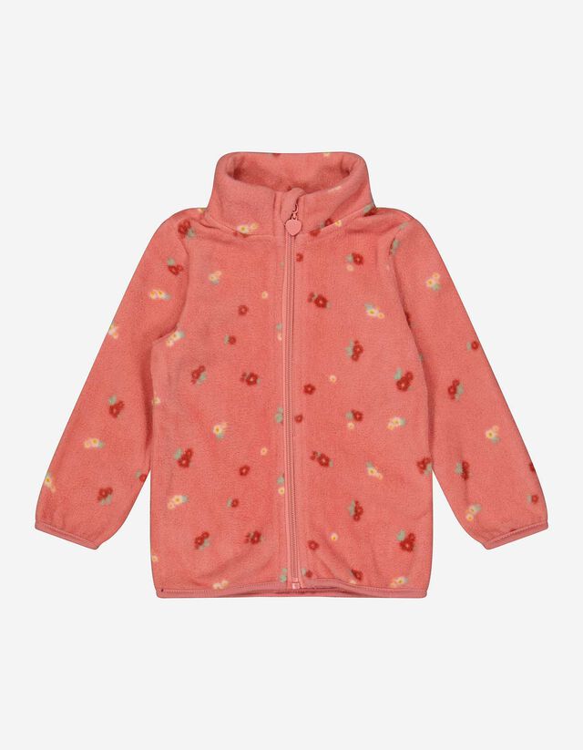 Pullover in pile - Fantasia floreale - rosa