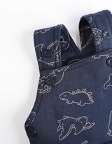 ogrodniczki - Dinozaur - ciemny niebieski