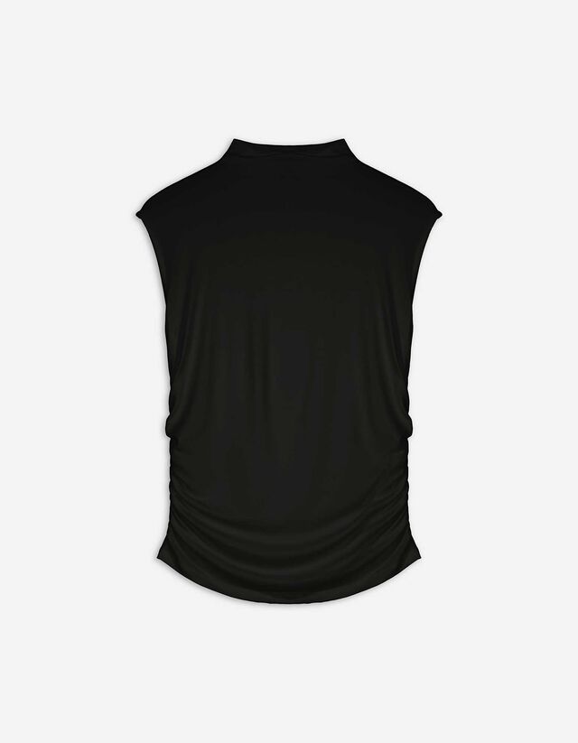 top - Mockneck - czarny