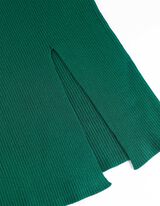 Gebreide jurk - Aansluitend - donkergroen