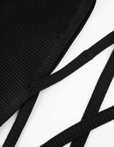 Ujjatlan felső - Megk&ouml;tős &ouml;v - fekete