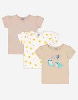 T-shirt - Confezione da 3 pezzi - beige