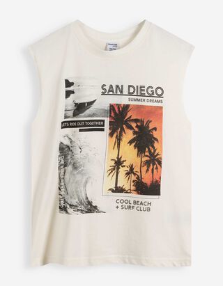 Tanktop - Frontprint - Off-White