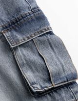 Cargohose - Loose Fit - blau