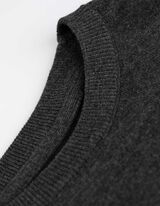 Bluză de corp cu mânecă lungă - Tricot fin - Gri inchis