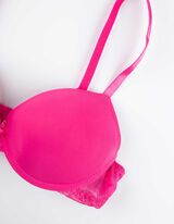 Push-up nedrček - S čipko - pink