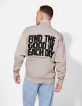 Sweatshirt - Troyer - hellgrau