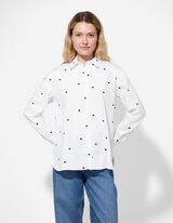 Bluse - Stickerei - Wei&szlig;