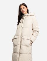 Dygsniuotas paltas - Atstumia vandenį - smelio spalvos