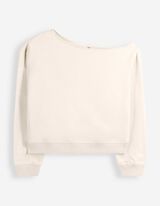 Sweatshirt - Schulterfrei - Hellgelb