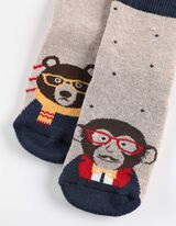 Zokni - Csúszásgátlós talp - világos barna