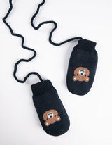 Manopole - fodera in pile - blu scuro