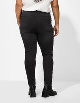 Jeggings - G&uuml;rtelschlaufen - schwarz