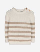 Strickpullover - Baumwolle - weiß