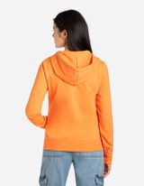 Tepláková bunda - Kapucňa s tunelovým sťahovaním - oranzova