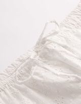 Pyjamahose - Stickerei - wei&szlig;