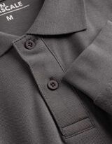 Langarmshirt - Polokragen - Dunkelgrau