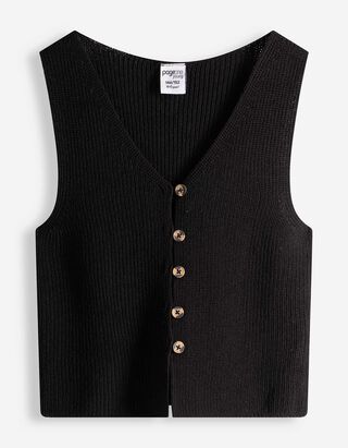 Stricktop - Zierkn&ouml;pfe - schwarz